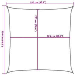 Quadratisches Sonnensegel Sandfarben 2,5x2,5 m