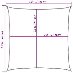 Quadratisches Sonnensegel Sand 5x5 m