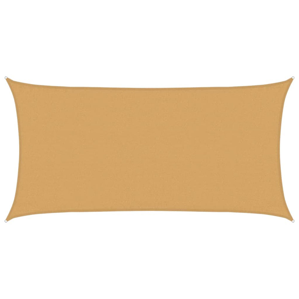 Rechteckiges Sonnensegel Sandfarben 3x6m
