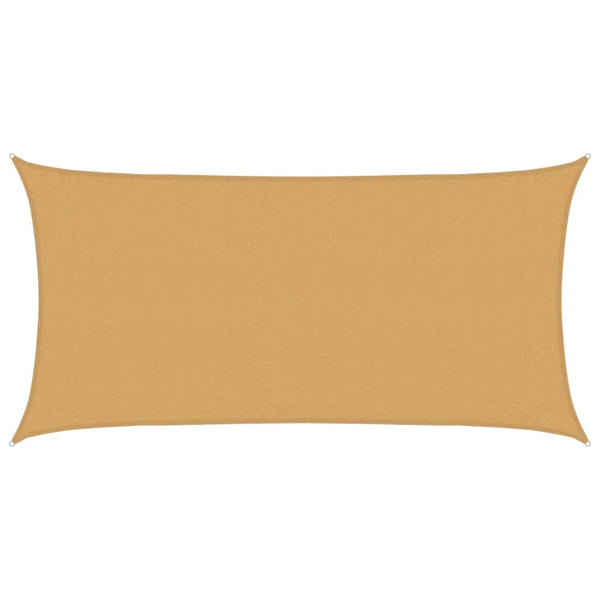 Rechteckiges Sonnensegel Sandfarben 3x6m