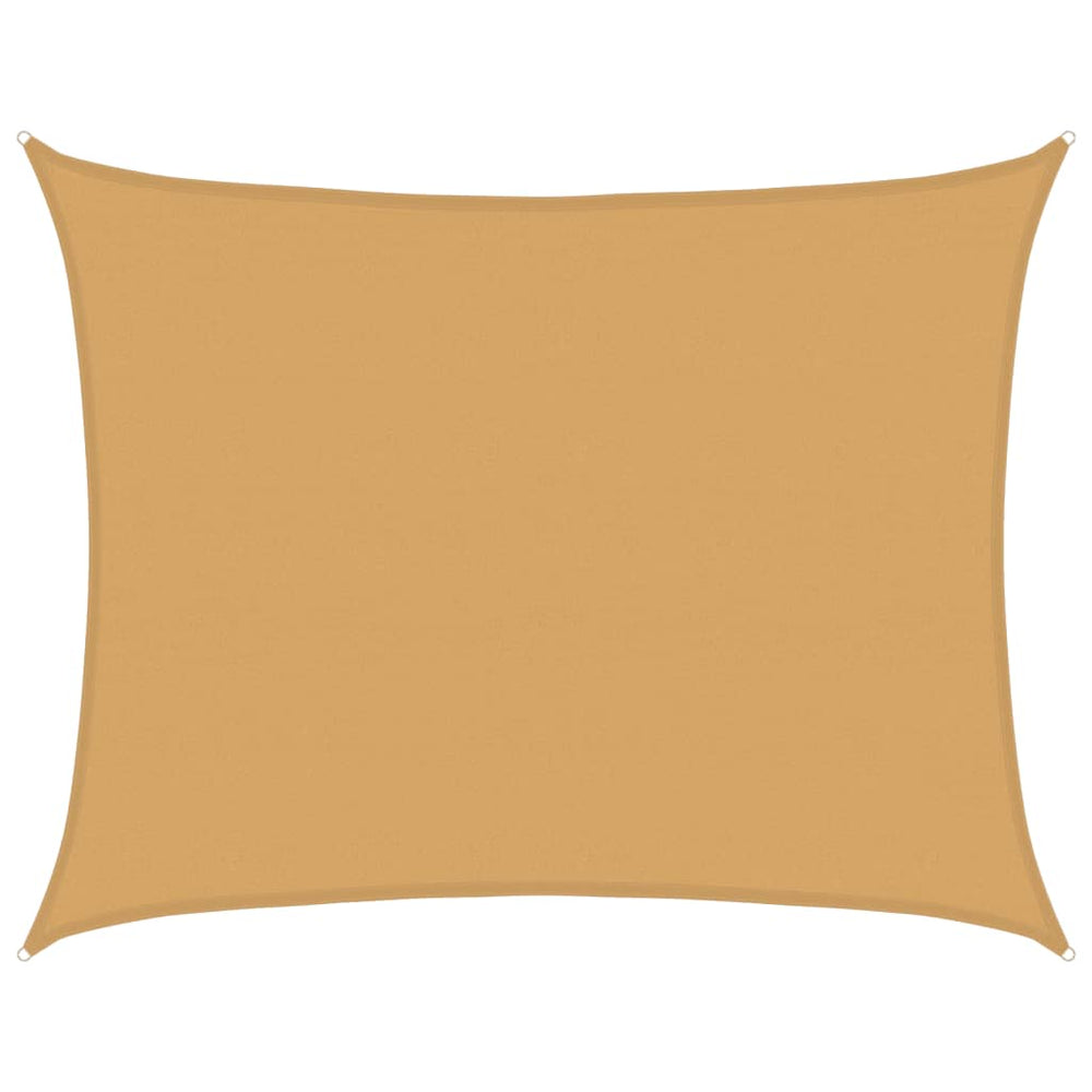 Rechteckiges Sonnensegel Sandfarben 6x7m