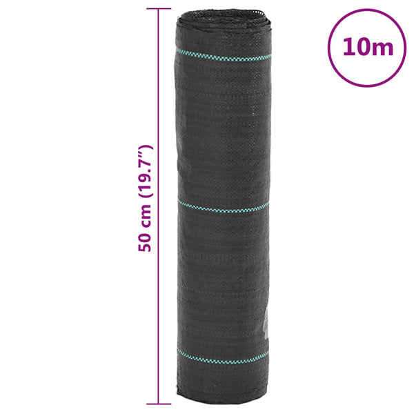 Unkrautvlies Schwarz 0,5x10 m