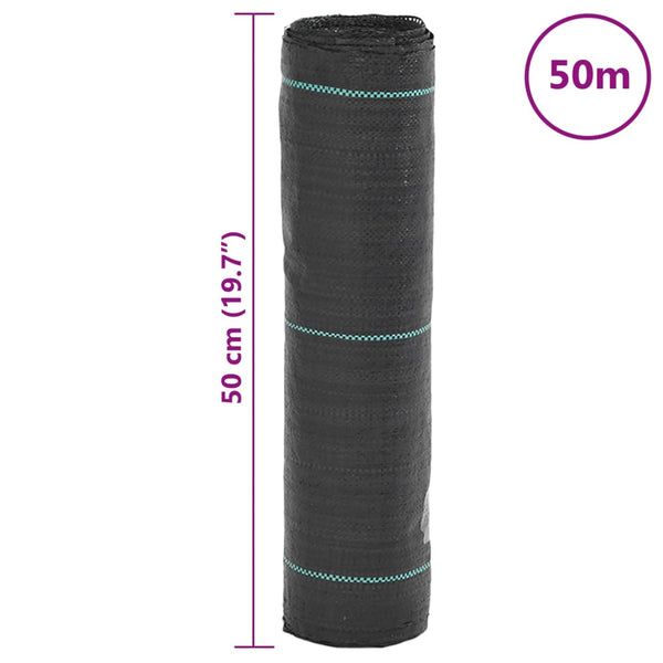 Unkrautfolie Schwarz 0,5x50 m