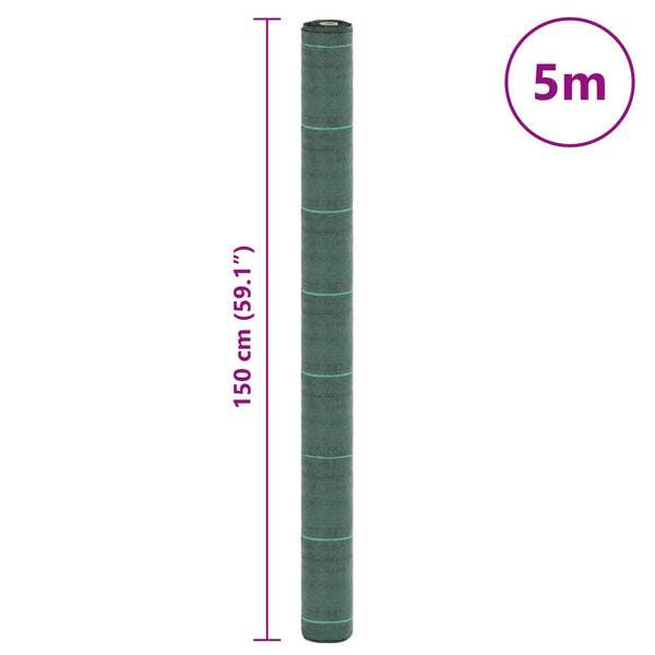 Unkrautvlies Grün 1,5x5 m