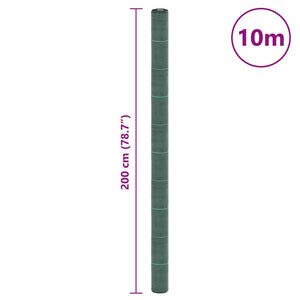 vidaXL Toile de paillage verte 2x10 m PP
