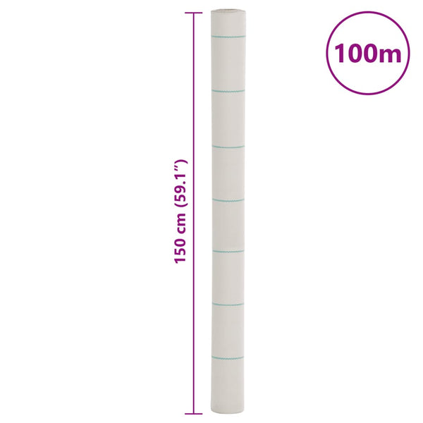 Unkrautvlies Weiß 1,5x100 m