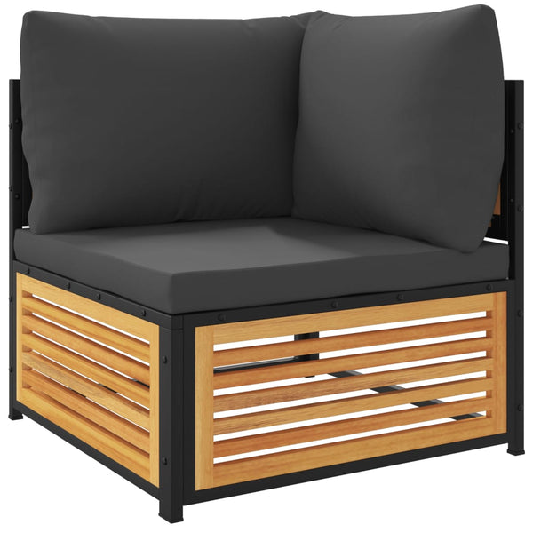 vidaXL Salon de jardin 11 pcs avec coussins Bois d'acacia massif