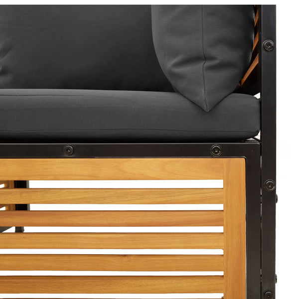 vidaXL Salon de jardin 11 pcs avec coussins Bois d'acacia massif
