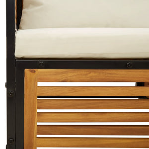 vidaXL Salon de jardin 7 pcs avec coussins Bois d'acacia massif