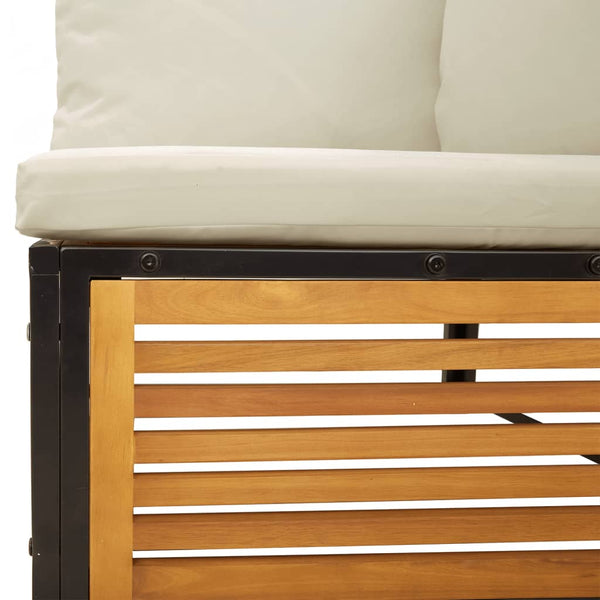 vidaXL Salon de jardin 7 pcs avec coussins Bois d'acacia massif