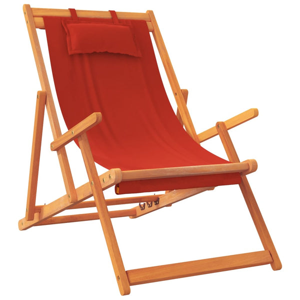 Klappbare Strandstühle 2er Set, Rot
