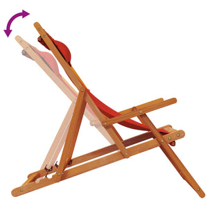 Klappbare Strandstühle 2er Set, Rot