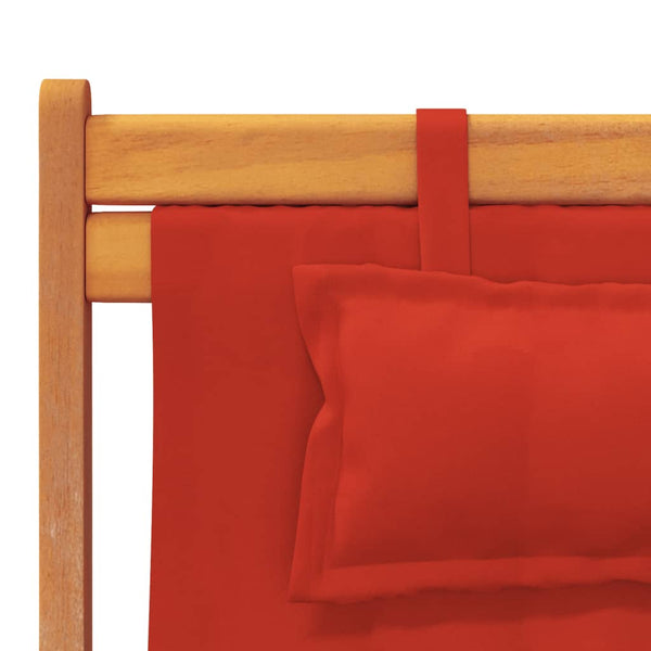 Klappbare Strandstühle 2er Set, Rot