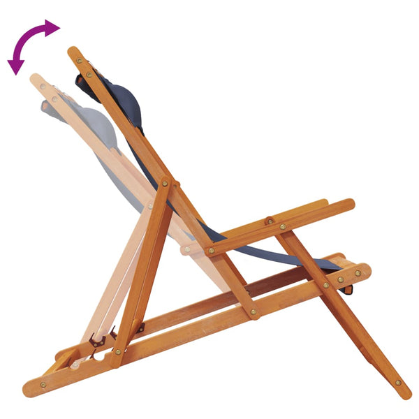 Klappbare Strandstühle, 2er Set, Blau