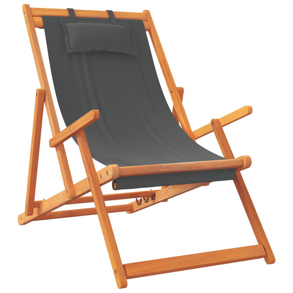 Klappbare Strandstühle 2er Set Grau
