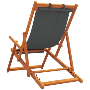 Klappbare Strandstühle 2er Set Grau