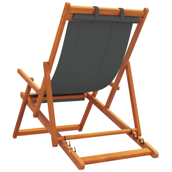 Klappbare Strandstühle 2er Set Grau