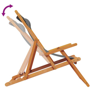 Klappbare Strandstühle 2er Set Grau