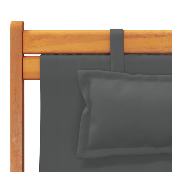 Klappbare Strandstühle 2er Set Grau