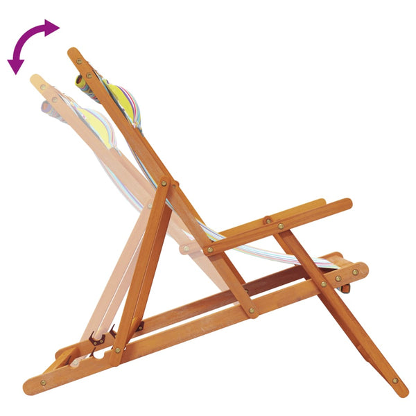 Klappbare Strandstühle, 2er-Set, Mehrfarbig