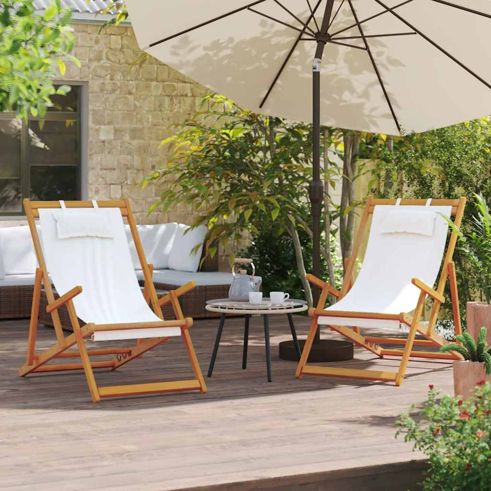 Klappbare Strandstühle 2er Set Creme
