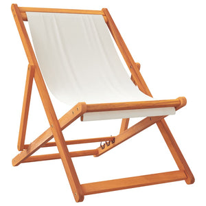 Klappbare Strandstühle 2er Set Cremeweiß