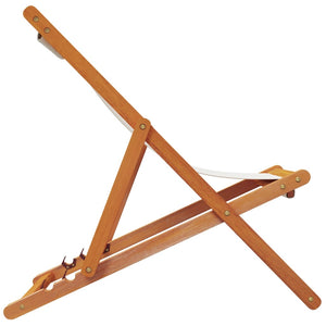 Klappbare Strandstühle 2er Set Cremeweiß