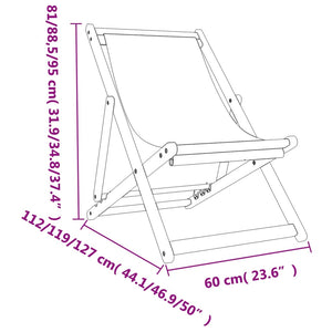 Klappbare Strandstühle 2er Set Cremeweiß