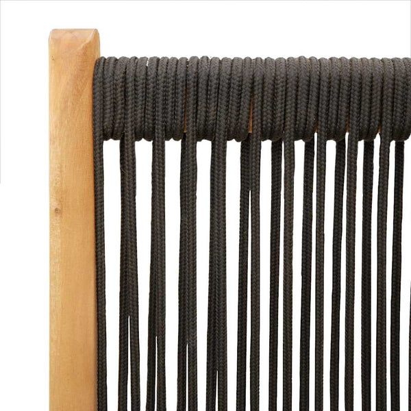 vidaXL Chaises de jardin réglables 6 pcs Bois d'acacia massif Noir