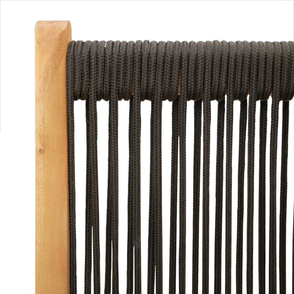 vidaXL Chaises de jardin réglables 8 pcs Noir Bois d'acacia massif
