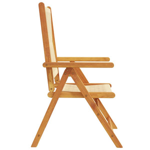vidaXL Chaise de jardin réglable 4 pcs Beige Bois d'acacia massif