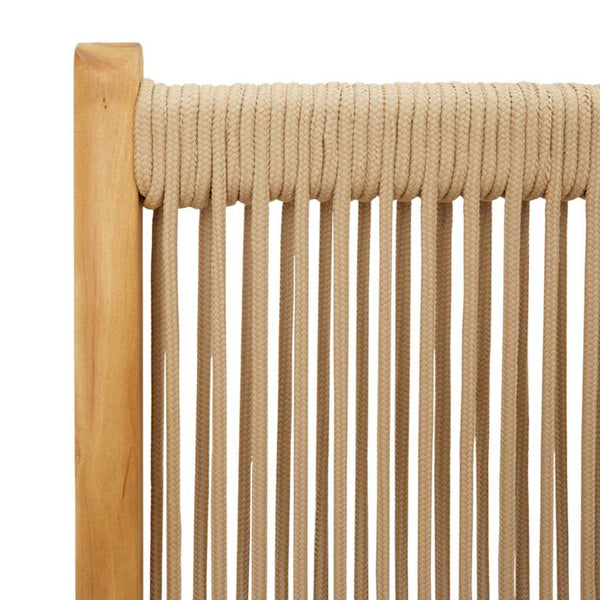 vidaXL Chaise de jardin réglable 4 pcs Beige Bois d'acacia massif