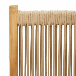 vidaXL Chaises de jardin inclinables 6 pcs Beige Bois d'acacia massif