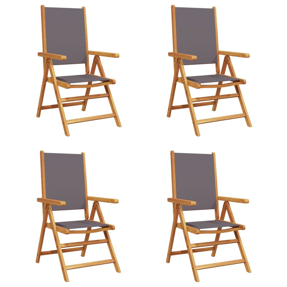 Verstellbarer Gartenstuhl 4er Set Anthrazit
