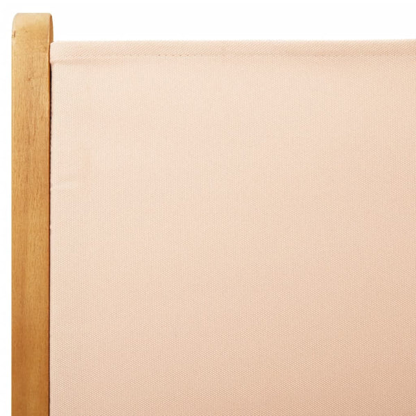vidaXL Chaises de jardin réglables 6 pcs Tissu beige et bois massif