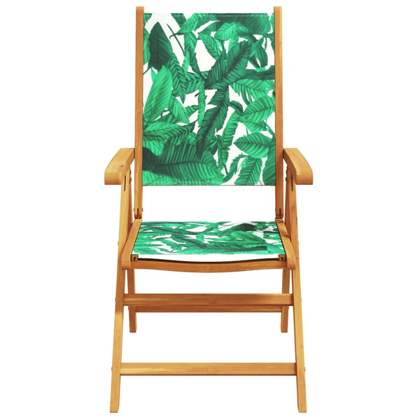vidaXL Chaises de jardin réglables 6 pcs Tissu vert et bois massif