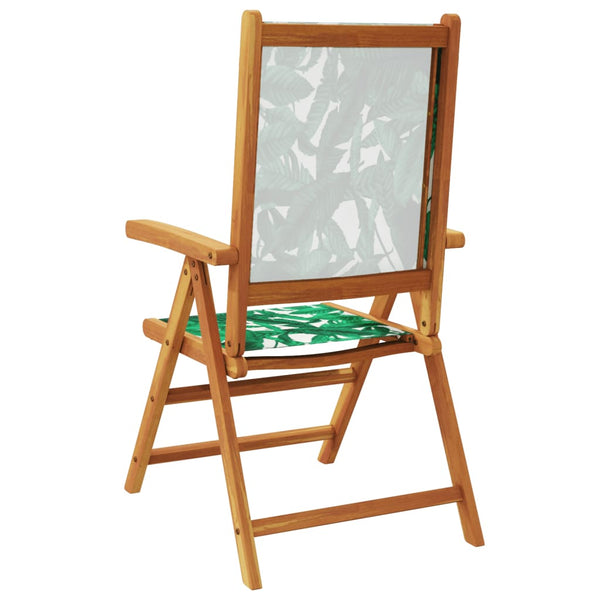 vidaXL Chaises de jardin réglables 6 pcs Tissu vert et bois massif