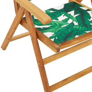 vidaXL Chaises de jardin réglables 8 pcs Vert Tissu et Bois massif