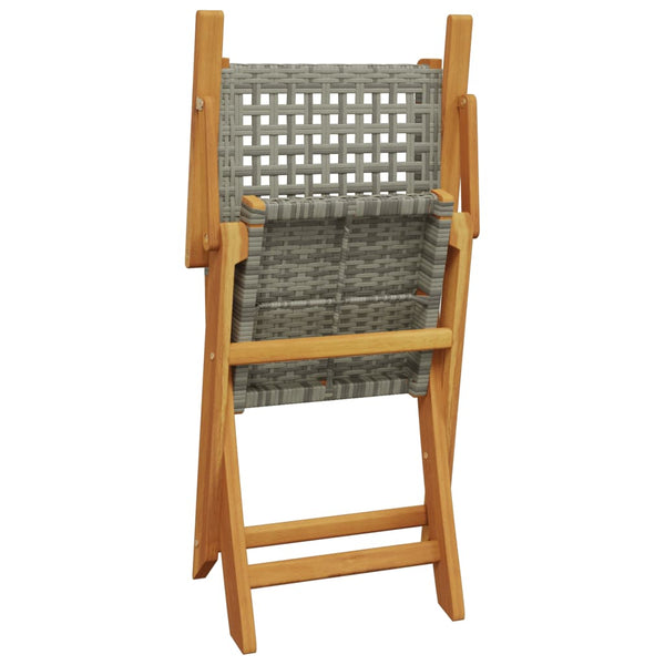 Gartenstühle 4er Set Klappbar Grau