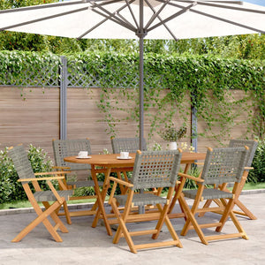 Klappbare Gartenstühle 6er Set Grau