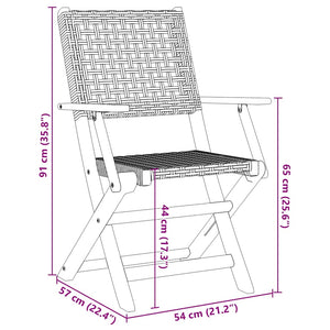 Gartenstühle 8er Set Klappbar Grau Poly Rattan