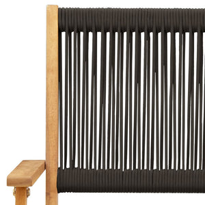 vidaXL Chaises de jardin 4 pcs. Pliantes Noir Bois d'acacia massif