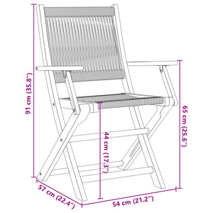 vidaXL Chaises de jardin 4 pcs. Pliantes Noir Bois d'acacia massif