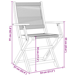 vidaXL Chaises de jardin 6 pcs Pliantes Noir Bois d'acacia massif