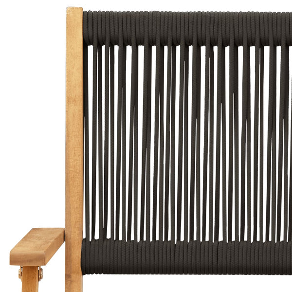 vidaXL Chaises de jardin 8 pcs Pliantes Noir Bois d'acacia massif
