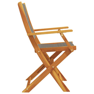vidaXL Chaises de jardin 4 pcs Pliantes Gris Bois d'acacia massif