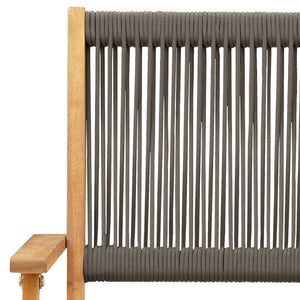 vidaXL Chaises de jardin 4 pcs Pliantes Gris Bois d'acacia massif