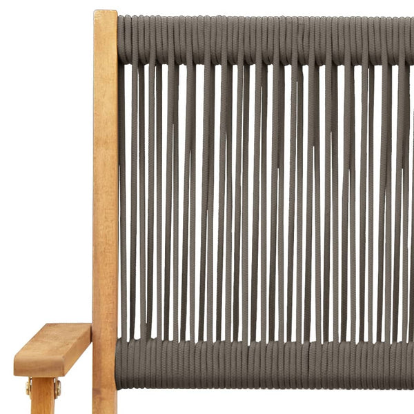 vidaXL Chaises de jardin 6 pcs Pliables Gris Bois d'acacia massif