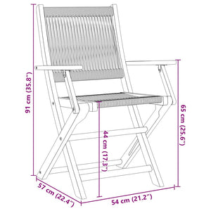 vidaXL Chaises de jardin 6 pcs Pliables Gris Bois d'acacia massif