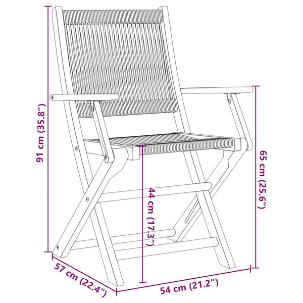 vidaXL Chaises de jardin 6 pcs Pliables Gris Bois d'acacia massif